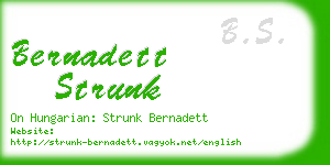 bernadett strunk business card